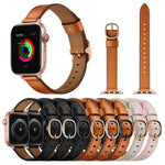 14mm Leather Strap Watchband For Apple Watch Series, 7 41mm / 6&SE&5&4 40mm / 3&2&1 38mm, 7 45mm / 6&SE&5&4 44mm / 3&2&1 42mm