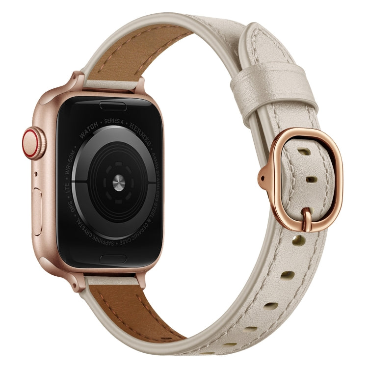 14mm Leather Strap Watchband For Apple Watch Series, 7 41mm / 6&SE&5&4 40mm / 3&2&1 38mm, 7 45mm / 6&SE&5&4 44mm / 3&2&1 42mm