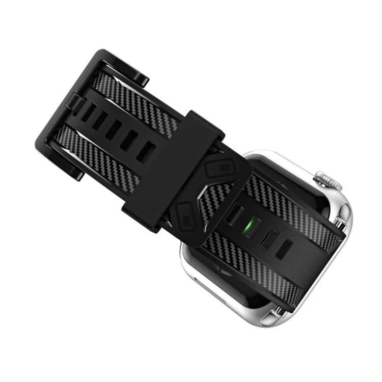 Carbon Fiber Texture Replacement Watchband For Apple Watch Series, 7 41mm / 6&SE&5&4 40mm / 3&2&1 38mm, 7 45mm / 6&SE&5&4 44mm / 3&2&1 42mm