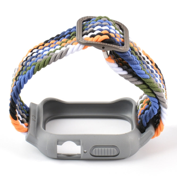 TPU Frame Buckle Braid Integrated Replacement Watchband For Apple Watch Series, 6 & SE & 5 & 4 40mm / 3 & 2 & 1 38mm, 6 & SE & 5 & 4 44mm / 3 & 2 & 1 42mm