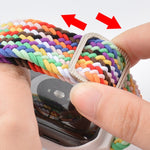 TPU Frame Buckle Braid Integrated Replacement Watchband For Apple Watch Series, 6 & SE & 5 & 4 40mm / 3 & 2 & 1 38mm, 6 & SE & 5 & 4 44mm / 3 & 2 & 1 42mm