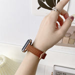 Litchi Texture Slimming Strap Watchband For Apple Watch Series, 7 41mm / 6&SE&5&4 40mm / 3&2&1 38mm, 7 45mm / 6&SE&5&4 44mm / 3&2&1 42mm