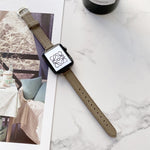 Litchi Texture Slimming Strap Watchband For Apple Watch Series, 7 41mm / 6&SE&5&4 40mm / 3&2&1 38mm, 7 45mm / 6&SE&5&4 44mm / 3&2&1 42mm