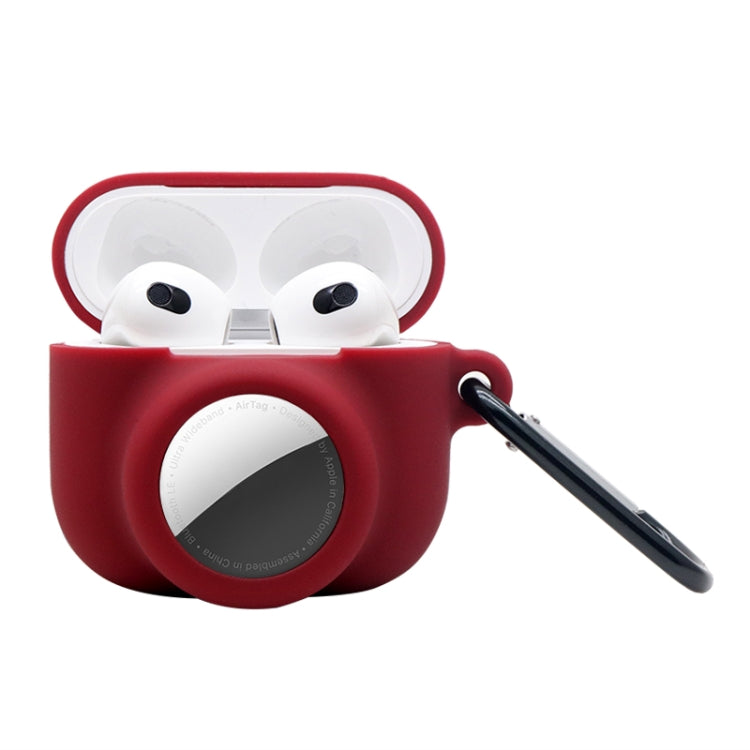 2 in 1 Shockproof Full Coverage Silicone Protective Case For AirPods 3 / AirTag 2nd Gen / AirTag 1st Gen, For AirPods 3 / AirTag