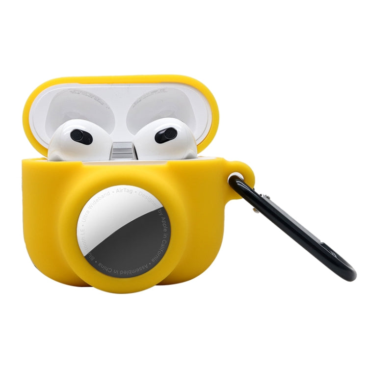 2 in 1 Shockproof Full Coverage Silicone Protective Case For AirPods 3 / AirTag 2nd Gen / AirTag 1st Gen, For AirPods 3 / AirTag