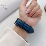 Crazy Horse Texture Frosted Leather Strap Watchband, 20mm, 22mm