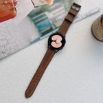 Crazy Horse Texture Frosted Leather Strap Watchband, 20mm, 22mm