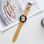 Double-sided Leather Strap Watchband, For Samsung Galaxy Watch4 40mm / 44mm