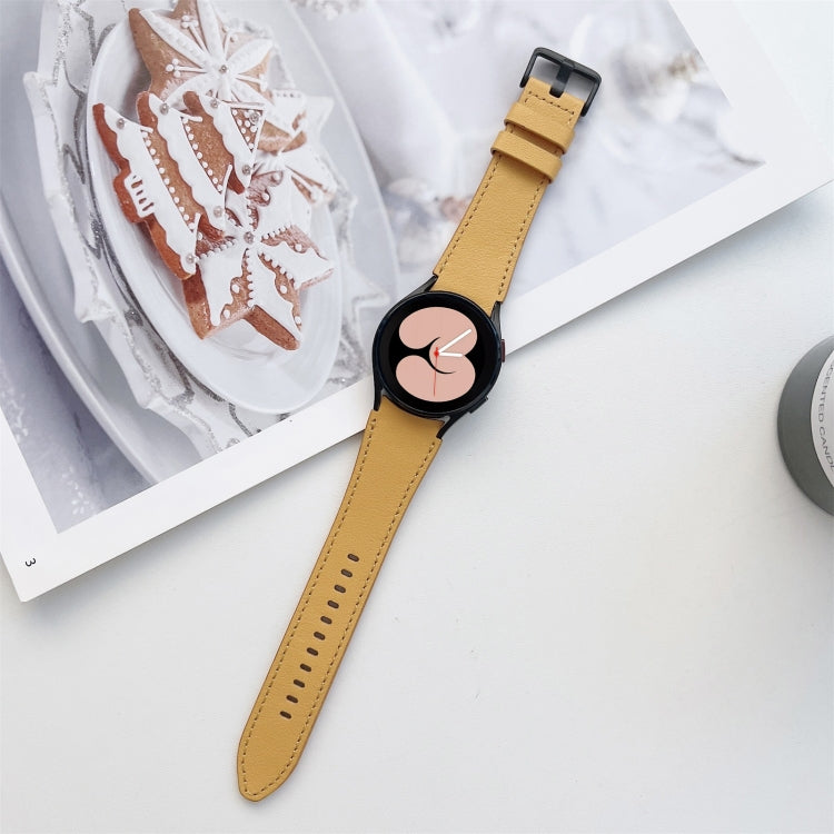 Double-sided Leather Strap Watchband, For Samsung Galaxy Watch4 40mm / 44mm
