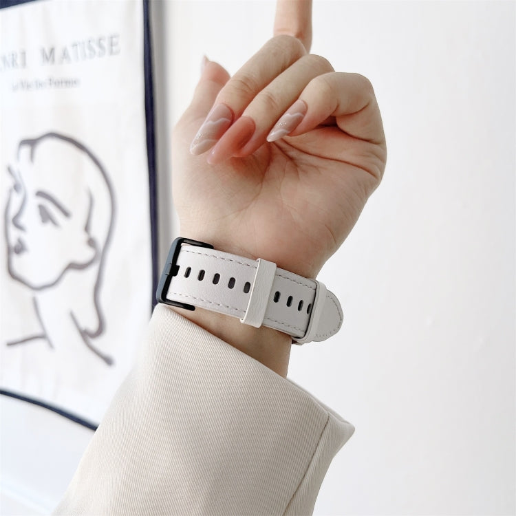 Double-sided Leather Strap Watchband, For Samsung Galaxy Watch4 40mm / 44mm