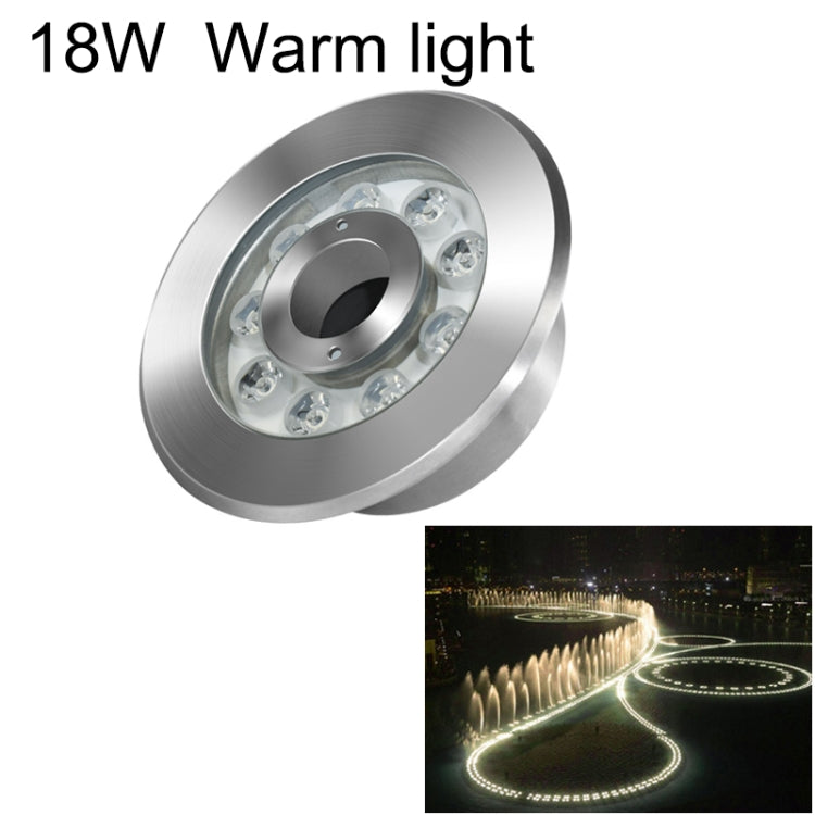 Landscape Ring LED Stainless Steel Underwater Fountain Light, 6W, 9W, 18W, 24W