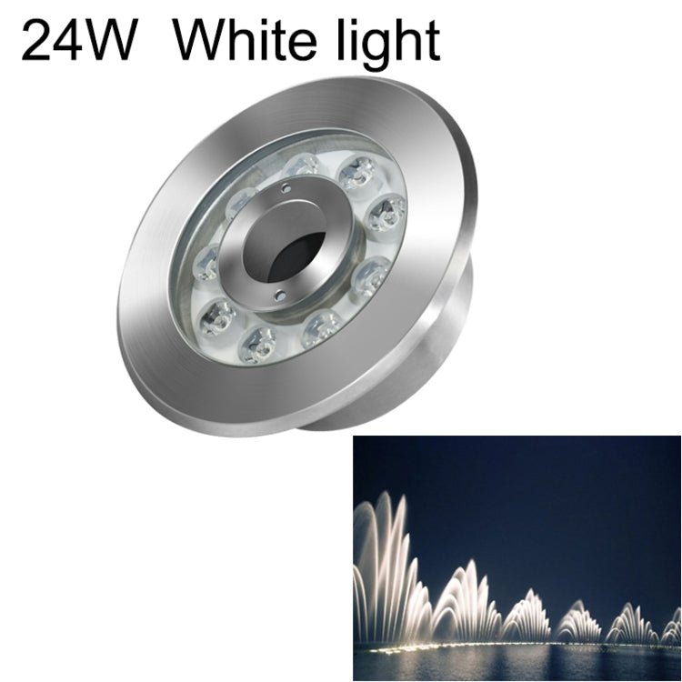 Landscape Ring LED Stainless Steel Underwater Fountain Light, 6W, 9W, 18W, 24W