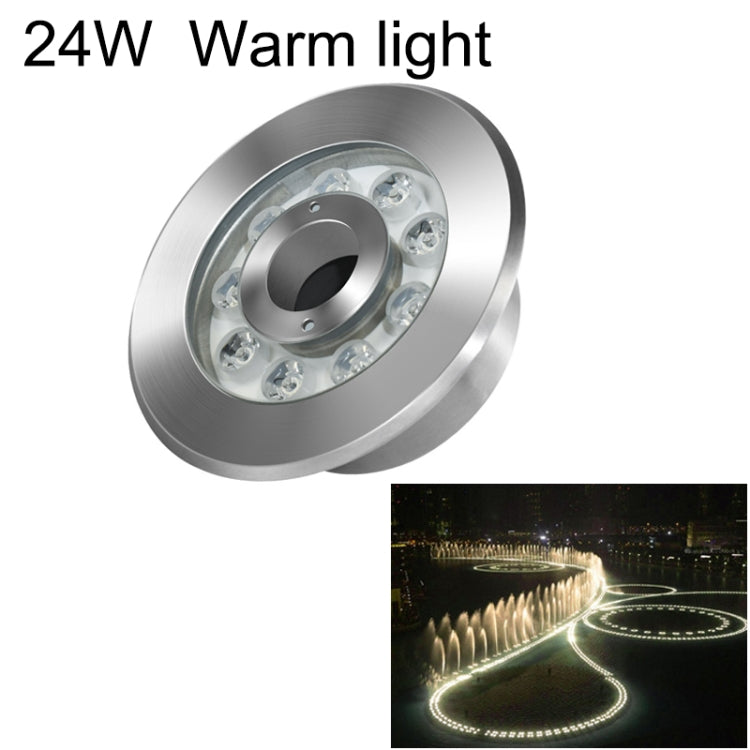 Landscape Ring LED Stainless Steel Underwater Fountain Light, 6W, 9W, 18W, 24W