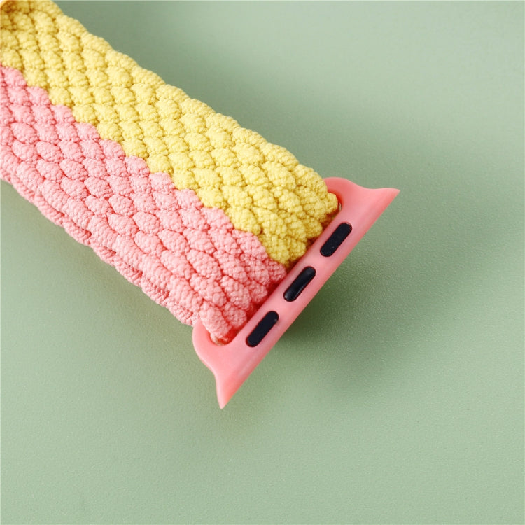 Adjustable Striped Woven Nylon Strap Watchband For Apple Watch Series, 7 41mm / 6&SE&5&4 40mm / 3&2&1 38mm, 7 45mm / 6&SE&5&4 44mm / 3&2&1 42mm