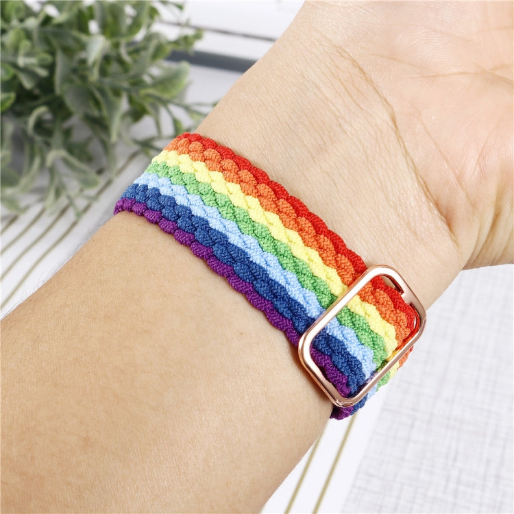 Adjustable Striped Woven Nylon Watchband + Watch Case Set For Apple Watch Series, 7 41mm/6&SE&5&4 40mm/3&2&1 38mm, 7 45mm/6&SE&5&4 44mm/3&2&1 42mm