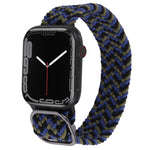 Nylon Braid Strap Watchband For Apple Watch Series, 7 45mm / 6&SE&5&4 44mm / 3&2&1 42mm