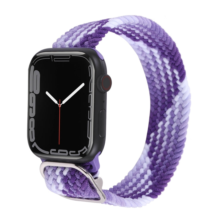 Nylon Braid Strap Watchband For Apple Watch Series, 7 45mm / 6&SE&5&4 44mm / 3&2&1 42mm