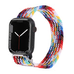 Nylon Braid Strap Watchband For Apple Watch Series, 7 45mm / 6&SE&5&4 44mm / 3&2&1 42mm