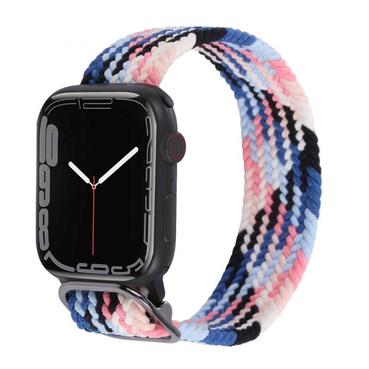 Nylon Braid Strap Watchband For Apple Watch Series, 7 45mm / 6&SE&5&4 44mm / 3&2&1 42mm