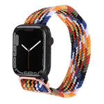 Nylon Braid Strap Watchband For Apple Watch Series, 7 45mm / 6&SE&5&4 44mm / 3&2&1 42mm