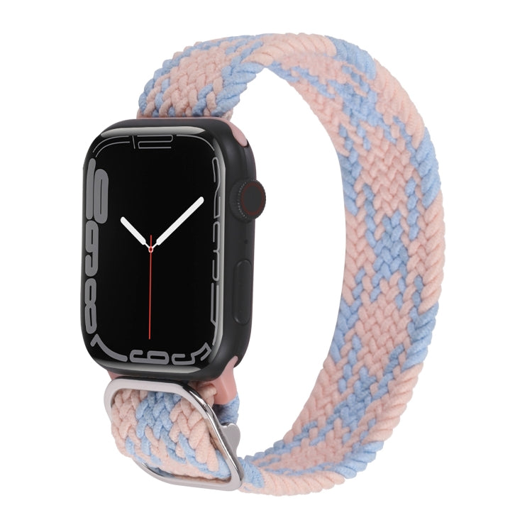 Nylon Braid Strap Watchband For Apple Watch Series, 7 45mm / 6&SE&5&4 44mm / 3&2&1 42mm