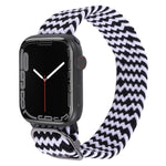 Nylon Braid Strap Watchband For Apple Watch Series, 7 45mm / 6&SE&5&4 44mm / 3&2&1 42mm