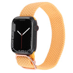 Nylon Braid Strap Watchband For Apple Watch Series, 7 45mm / 6&SE&5&4 44mm / 3&2&1 42mm