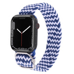 Nylon Braid Strap Watchband For Apple Watch Series, 7 45mm / 6&SE&5&4 44mm / 3&2&1 42mm