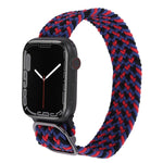 Nylon Braid Strap Watchband For Apple Watch Series, 7 45mm / 6&SE&5&4 44mm / 3&2&1 42mm