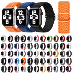 Nylon Braid Strap Watchband For Apple Watch Series, 7 45mm / 6&SE&5&4 44mm / 3&2&1 42mm