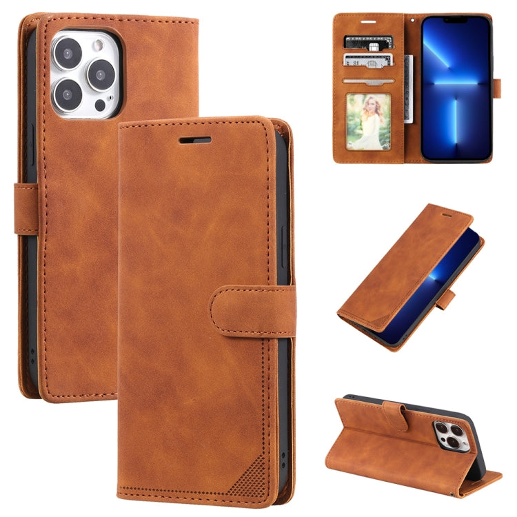 Skin Feel Anti-theft Brush Horizontal Flip Leather Phone Case, For iPhone13 Pro Max, For iPhone13 Pro, For iPhone13, For iPhone13 mini, For iPhone 12 Pro Max, For iPhone 12 / 12 Pro, For iPhone 12 mini, For iPhone 11 Pro Max, For iPhone 11 Pro