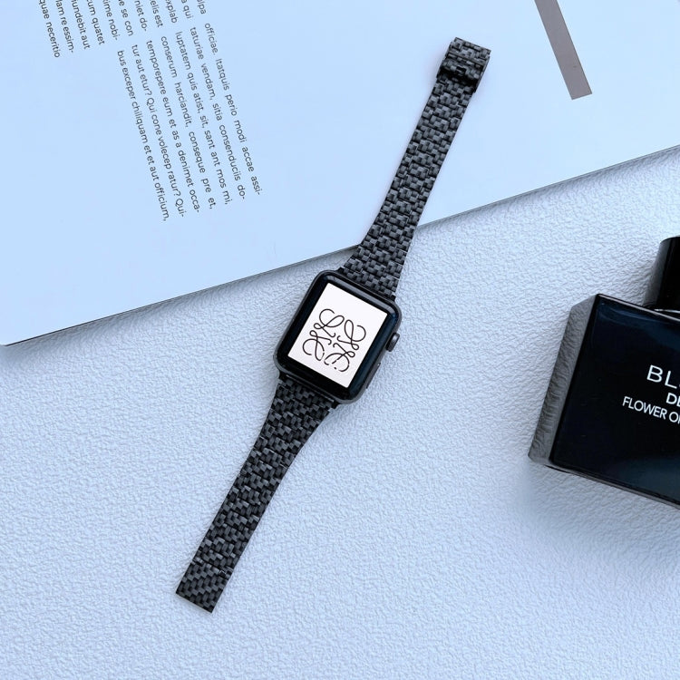 Small Waist Carbon Fiber Strap Watchband For Apple Watch Series, 7 41mm / 6&SE&5&4 40mm / 3&2&1 38mm