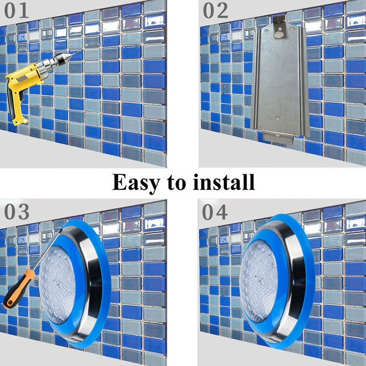 LED Stainless Steel Wall-mounted Pool Light Landscape Underwater Light, 6W, 9W, 12W, 18W, 24W, 36W, 54W