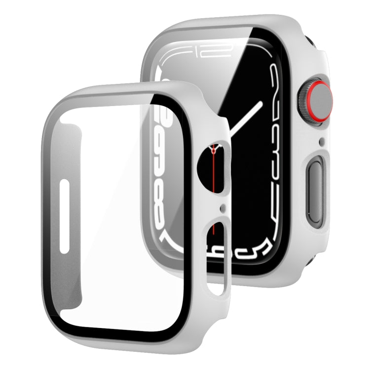 2 in 1 PC Frame + Tempered Glass Protector Case, For Apple Watch Series 9 / 8 / 7 41mm, For Apple Watch Series 8 / 7 45mm