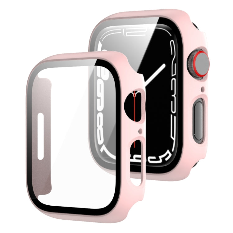 2 in 1 PC Frame + Tempered Glass Protector Case, For Apple Watch Series 9 / 8 / 7 41mm, For Apple Watch Series 8 / 7 45mm