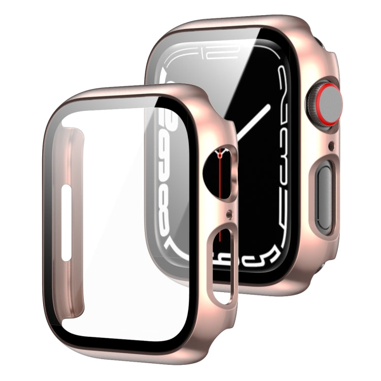 2 in 1 PC Frame + Tempered Glass Protector Case, For Apple Watch Series 9 / 8 / 7 41mm, For Apple Watch Series 8 / 7 45mm
