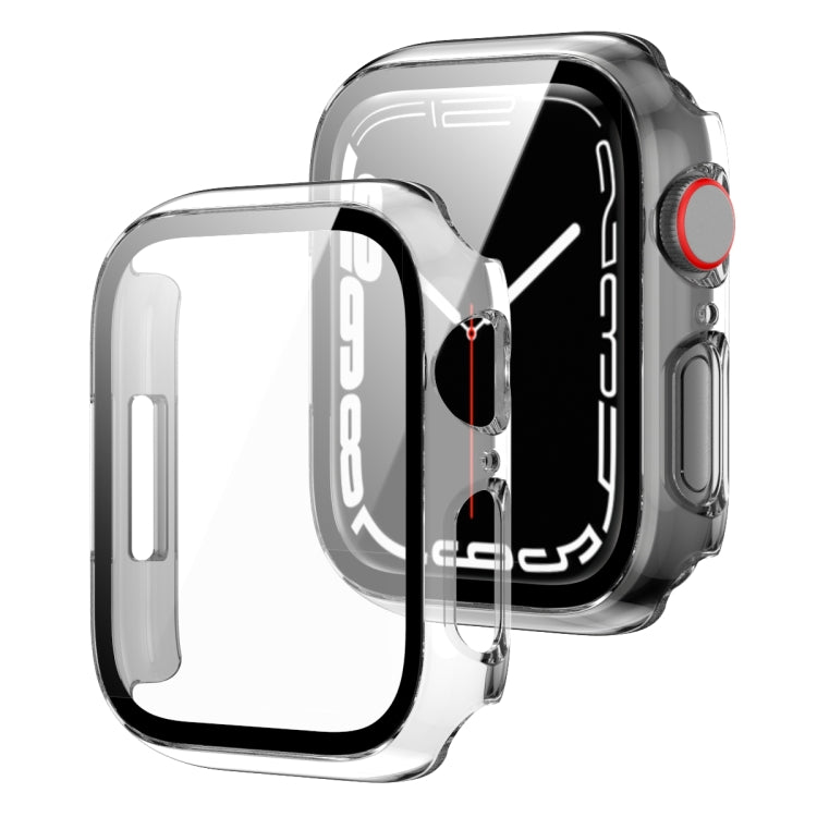 2 in 1 PC Frame + Tempered Glass Protector Case, For Apple Watch Series 9 / 8 / 7 41mm, For Apple Watch Series 8 / 7 45mm