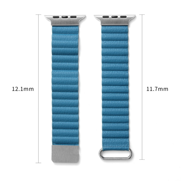 Magnetic Leather Strap Watchband For Apple Watch Series, 7 41mm / 6&SE&5&4 40mm / 3&2&1 38mm, 7 45mm / 6&SE&5&4 44mm / 3&2&1 42mm