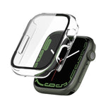 Electroplating Shockproof PC Protective Case with Tempered Glass Film, For Apple Watch Series 9 / 8 / 7 41mm, For Apple Watch Series 9 / 8 / 7 45mm