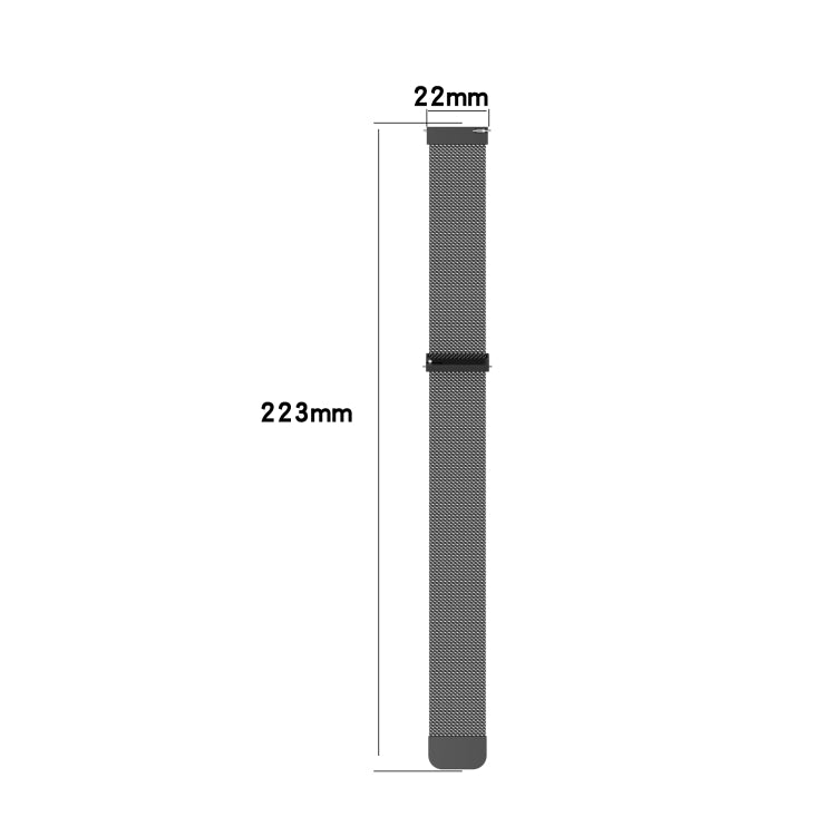 Milan Metal Watchband, For Huawei Watch GT 3 46mm/GT Runner, For Huawei Watch GT 3 42mm, For Huawei Watch GT 3 46mm/GT Runner 22mm, For Huawei Watch GT 3 42mm 20mm