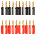 Car Red and Black Cover Gold-plated 4mm Banana Head Audio Plug, A6545 10 in 1, A6546 20 in 1, A6549 40 in 1