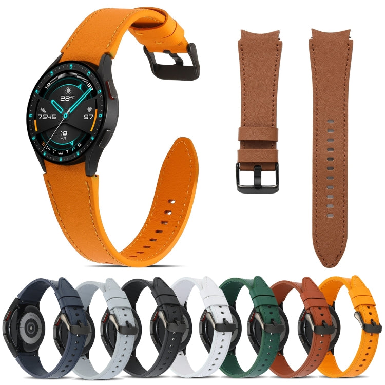 Double-sided Leather Watchband, For Samsung Galaxy Watch4 40mm/44mm