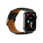 Armband aus Rindsleder mit Krokodilprägung, für Apple Watch Series 5