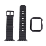 Silicone Watchband + Watch Case Set, For Apple Watch Series 9 / 8 / 7 41mm, For Apple Watch Series 9 / 8 / 7 45mm