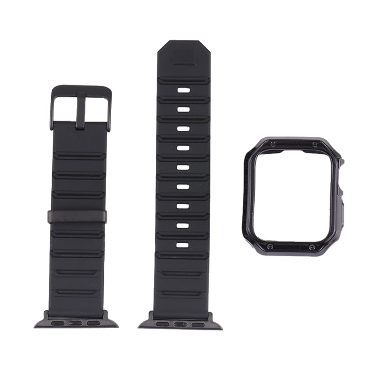 Silicone Watchband + Watch Case Set, For Apple Watch Series 9 / 8 / 7 41mm, For Apple Watch Series 9 / 8 / 7 45mm