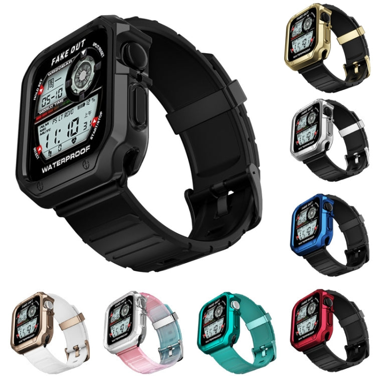 Silicone Watchband + Watch Case Set, For Apple Watch Series 9 / 8 / 7 41mm, For Apple Watch Series 9 / 8 / 7 45mm