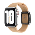 Black Buckle Silicone Watchband For Apple Watch Series, 7 45mm / 6&SE&5&4 44mm / 3&2&1 42mm