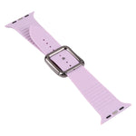 Black Buckle Silicone Watchband For Apple Watch Series, 7 45mm / 6&SE&5&4 44mm / 3&2&1 42mm