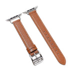 14mm Cowhide Leather Watchband For Apple Watch Series, 7 41mm/6&SE&5&4 40mm/3&2&1 38mm, 7 45mm/6&SE&5&4 44mm/3&2&1 42mm