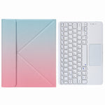 H-102C Touch Bluetooth Keyboard Leather Case with Rear Three-fold Holder, For iPad 10.2 2020 & 2019 / Pro 10.5 inch